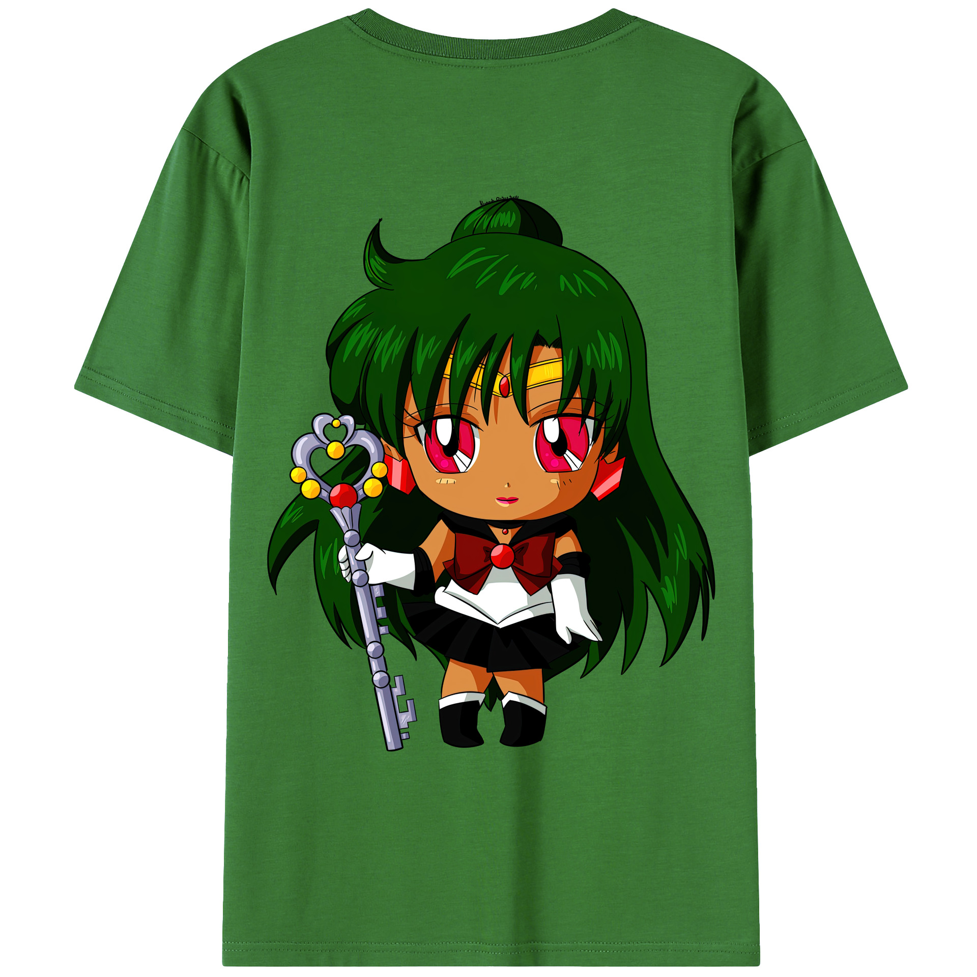（画像用） 美少女戦士セーラームーン 冥王せつな Sailor Moon Meiou Setsuna レディース半袖Tシャツ(バックプリント)